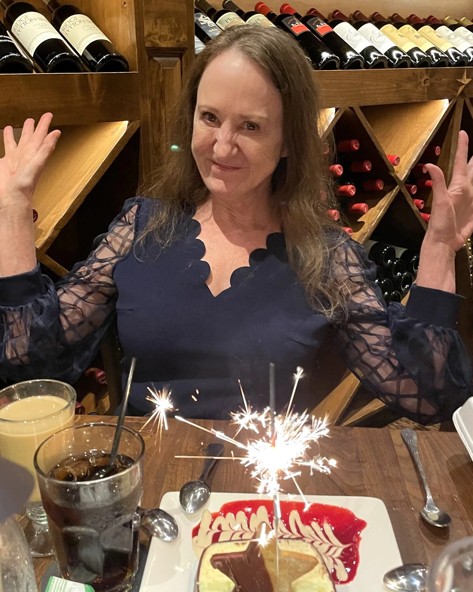 Dr. Dawn R. Dawson, smiling at a celebration dinner